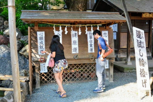 川越熊野神社/運試し輪投げ